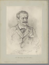 Fotoreproductie van een tekening, voorstellende een portret van Ludwig Chronegk