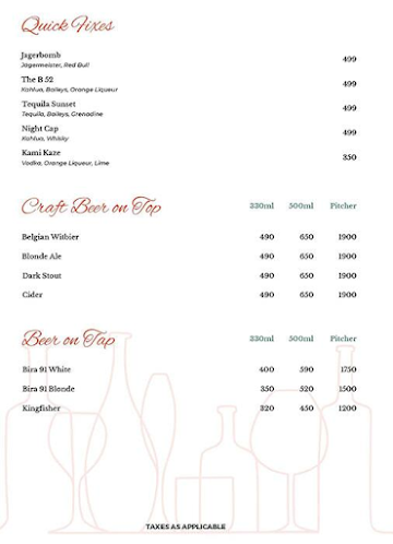 Silk Route menu 