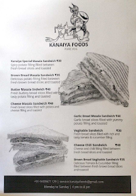 Kanaiya Foods menu 1
