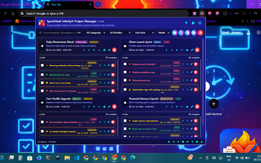 SparkVault InfinityX Project Manager screenshot 2