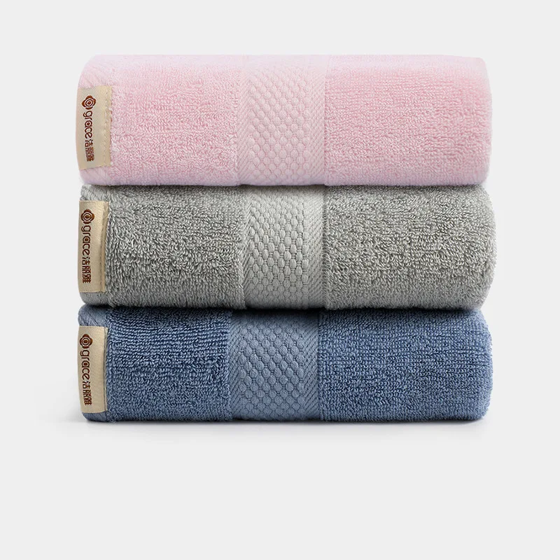 Lot de 3 serviettes en coton à fibres longues Jieliya Xinjiang. Douces, absorbantes et durables. Profitez d'un confort luxueux au quotidien.