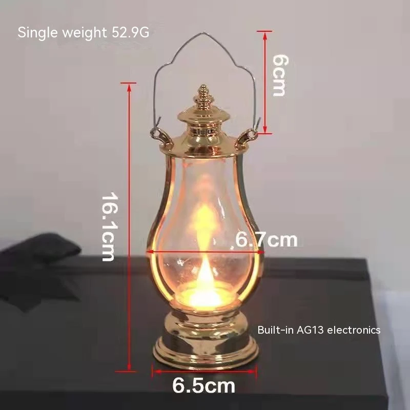 Title 1, LED Retro draagbare petroleumlamp decoratieve s...