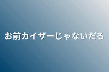 お前カイザーじゃないだろ