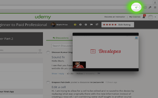 Udemy™ Mini Player