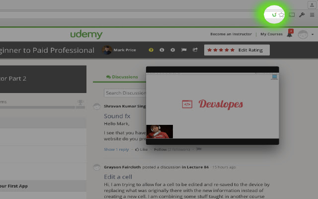 Udemy™ Mini Player chrome extension