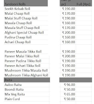 Tandoori Startup menu 1