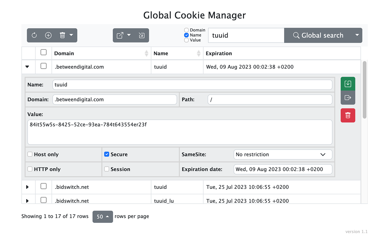 Global Cookie Manager Preview image 3