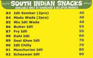 Siddharth Snacks menu 1