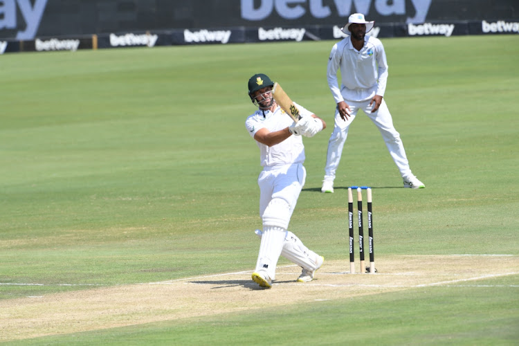 Aiden Markram bats for the Proteas on day one of the first Test against West Indies at SuperSport Park in Centurion on February 28 2023.