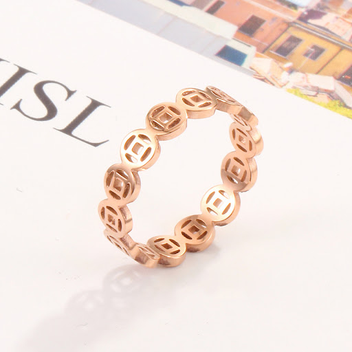 Title 6, Hollow Out Money Seeking Copper Coin Ring for W...