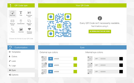 QR kód generátor by Unitag