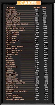 The Dessert Cake menu 1