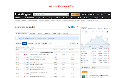 Investing Cleaner UI