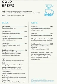 Blue Tokai Coffee Roasters menu 1