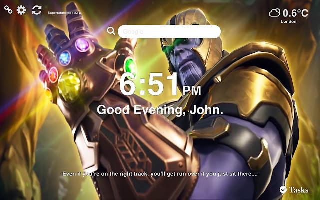 Thanos Fortnite Wallpaper HD Tab Theme