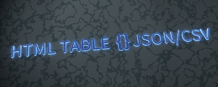 Table to CSV/JSON marquee promo image