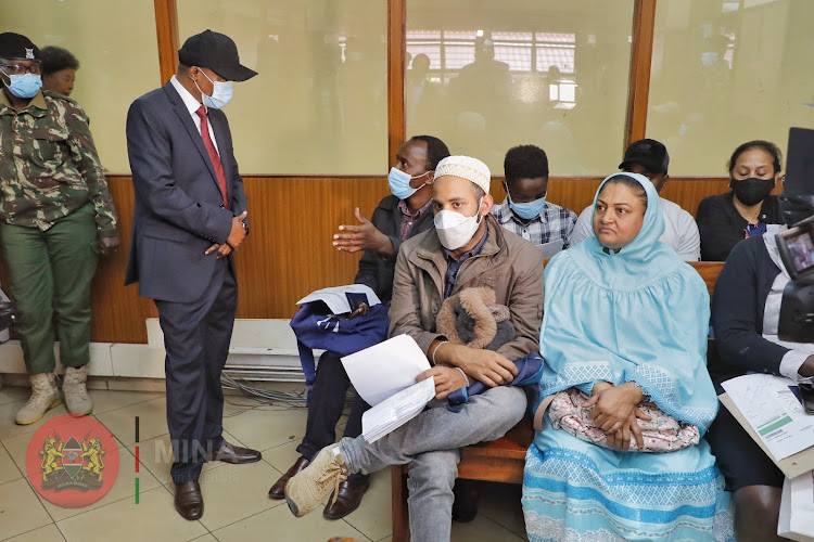 Interior CS Kithure Kindiki interacting with Kenyans at Nyayo House on November 29.