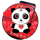 Herunterladen Red Glitter unicorn panda theme Installieren Sie Neueste APK Downloader