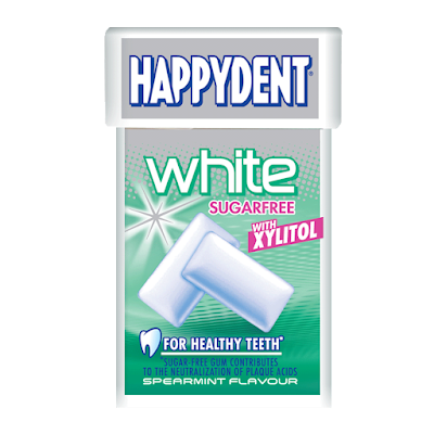 HAPPYDENT CHEW GUM S/F WHTE XYLST 16.5GM