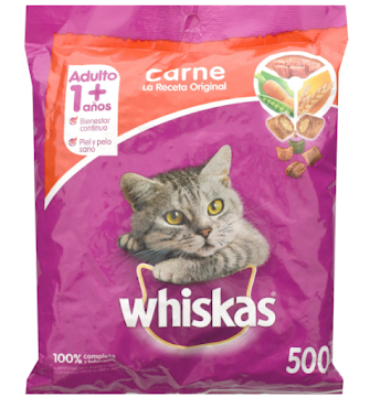 Alimento Para Gato Whiskas Adulto Carne x 500 gr  