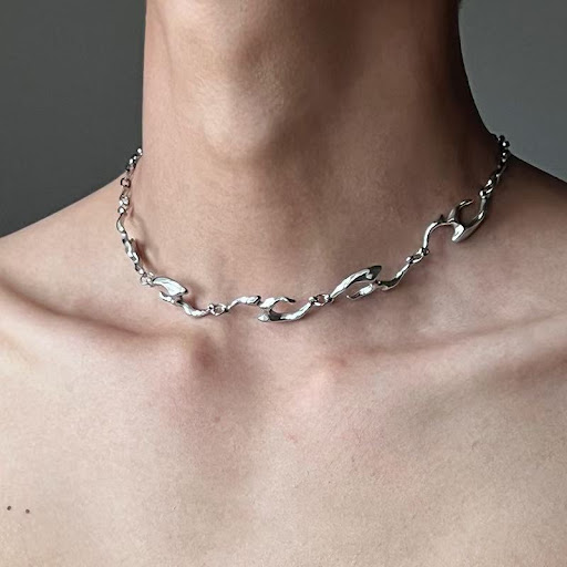 Title 2, Irregular Metal Necklace Street Style for Women...