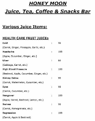 Honey Moon Juice & Snacks Bar menu 1