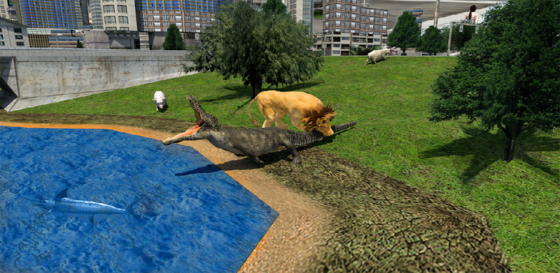 Angry Lion City Attack : Hunting Animal Simulator