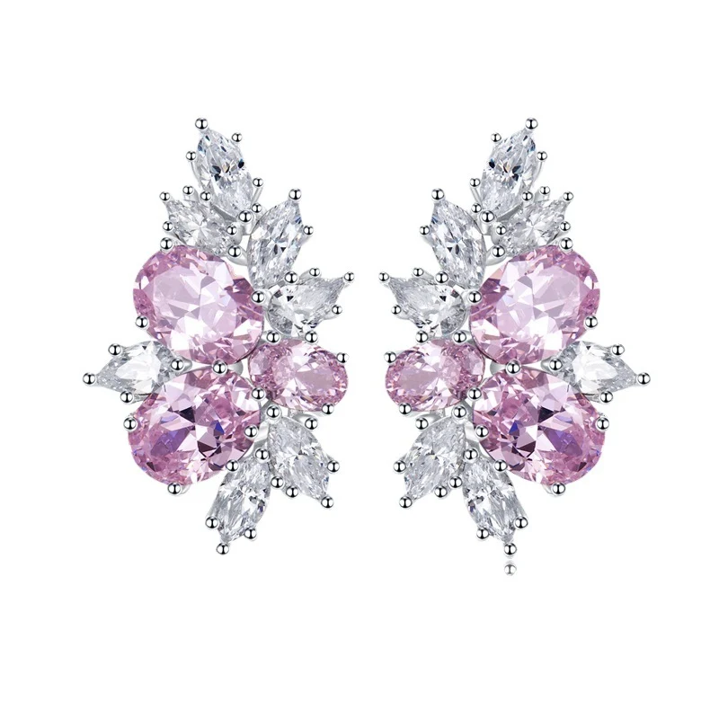 Zilveren ovale oorbellen met ijsbloem-slijpvorm, elegant voor vrouwen. Perfect om je dagelijkse stijl of een speciale gelegenheid op te fleuren.