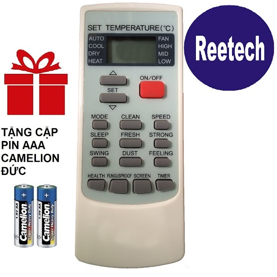 Remote Máy Lạnh Reetech Ykr - H002E - Điều Khiển Điều Hòa Reetech Ykr - H002E