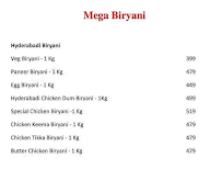 Mega Biryani menu 1