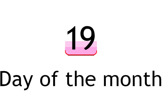 Day of the Month chrome extension