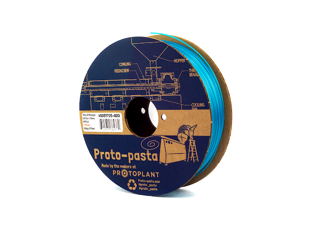 Proto-Pasta Sheyb Designs Glitter's Mane Teal HTPLA Filament - 1.75mm (0.5kg)
