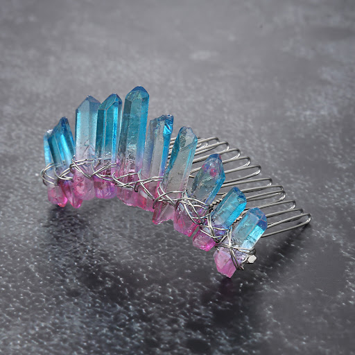 Title 4, Bridal accessories crystal hair comb crown, ele...