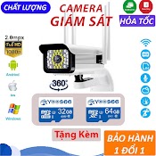 Camera Yoosee Freeship Ngoài Trời 4 Râu, 36 Đèn, Xoay 360, Đàm Thoại 2 Chiều - Camera Yoosee.ban Đêm Có Mầu Bh 1Đổi1