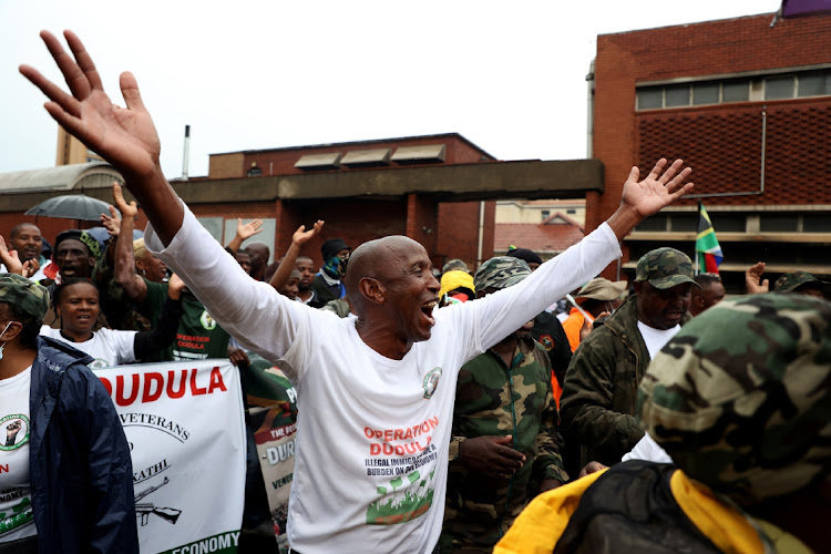 Operation Dudula members on the march. File photo.