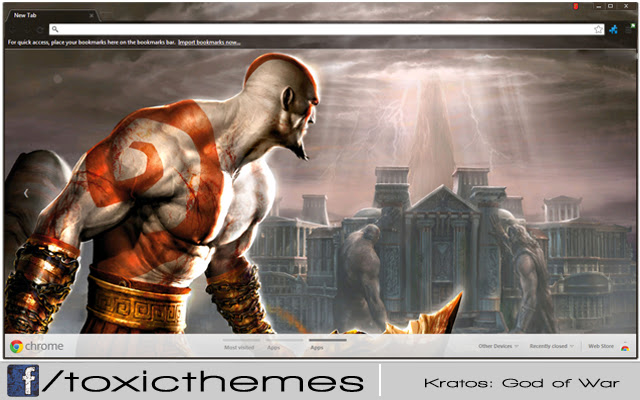 Kratos - God of War theme by toxic chrome extension