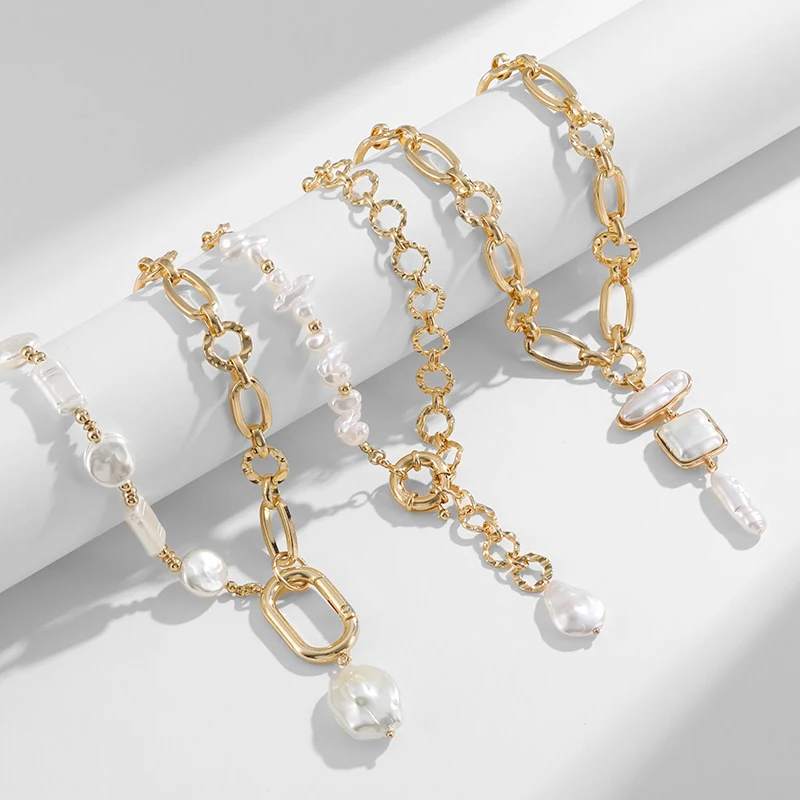 Title 1, Handgemaakte barok parel hanger ketting voor da...