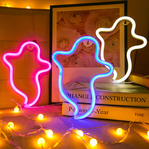 Title 6, Halloween Ghost Neon Home Creative Modeling Lam...