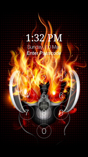 Skull Pin Lock Screen