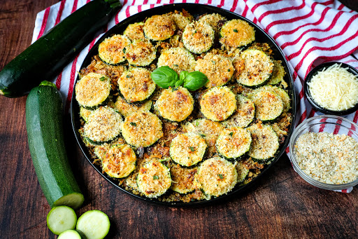 A platter of Faux-Fried Zucchini Chips.