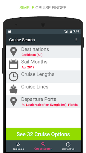 Screenshot Cruise Deals