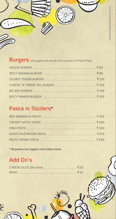 Cheese N Freeze menu 