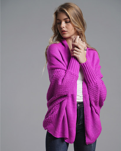 Title 4, Large Size Long Knitted Cardigan Sweater Women...