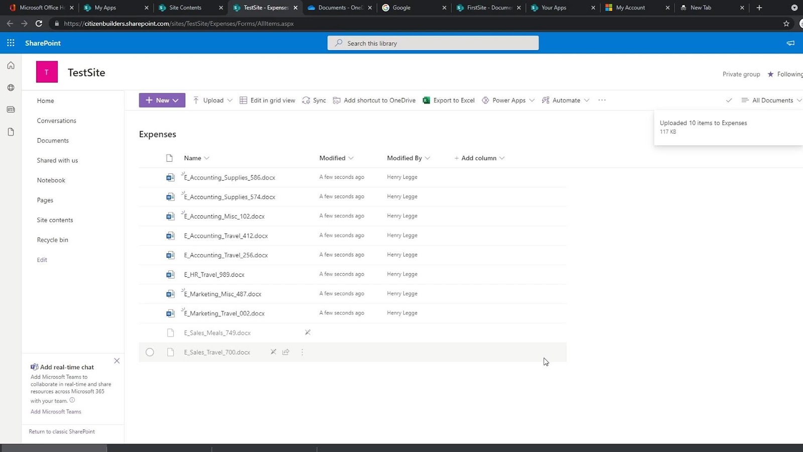document library in SharePoint