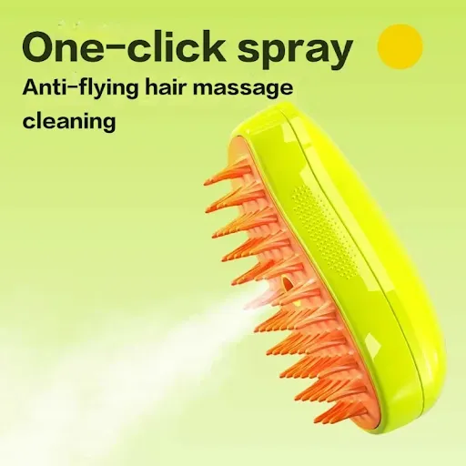 New Cat Dog Grooming Comb Electric Spray Water Spray Kitten Pet Comb Soft Silicone Depilation Cats Bath Brush Grooming S
