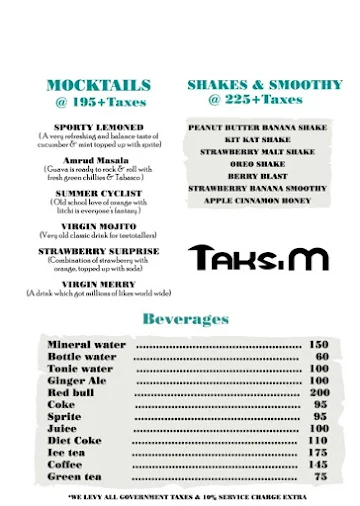 Taksim menu 