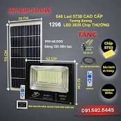 Đèn Pha Led Năng Lượng Mặt Trời 400W, 300W, 200W, 100W, Ip67, Vỏ Nhôm Đúc, Sáng Liên Tục