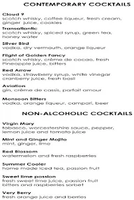 The Eau Bar, The Oberoi menu 4