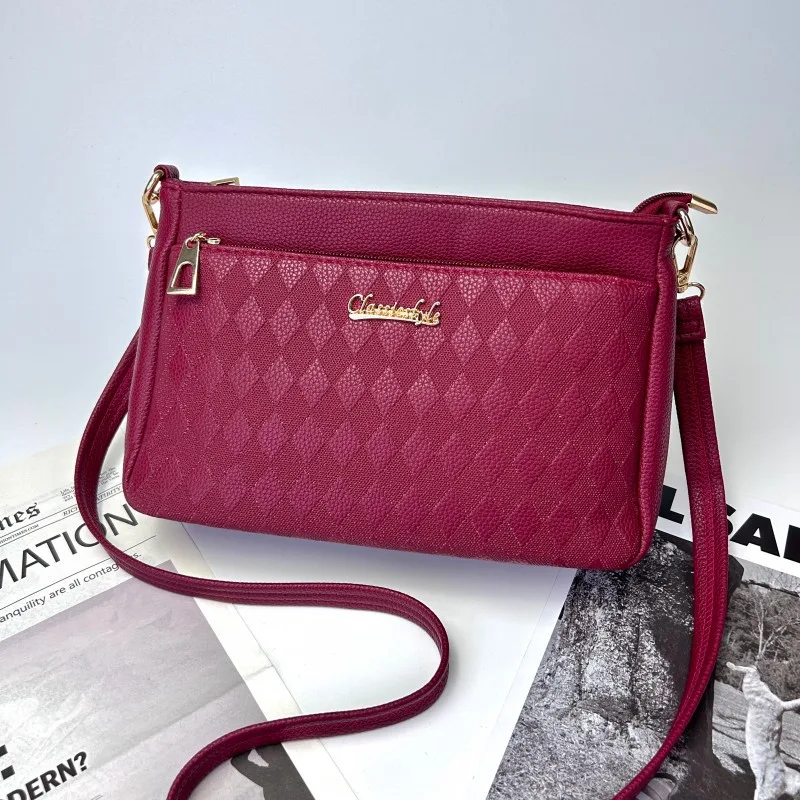 Ženska Torba sa Više Slojeva za Srednje Godine, Jedno Rame, Crossbody, Veliki Kapacitet, Idealna za Svakodnevnu Upotrebu