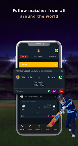 Screenshot Max Cricket Live Line